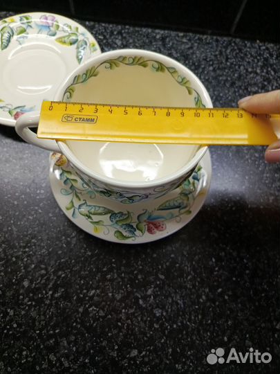 Чашка с блюдцем Семикаракорская керамика