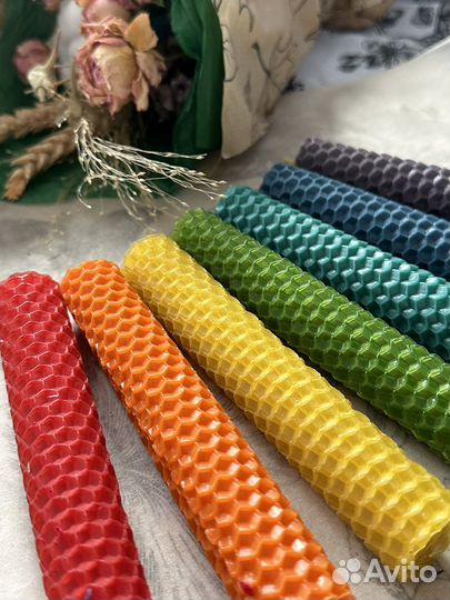 Чакровые свечи из вощины / доставка