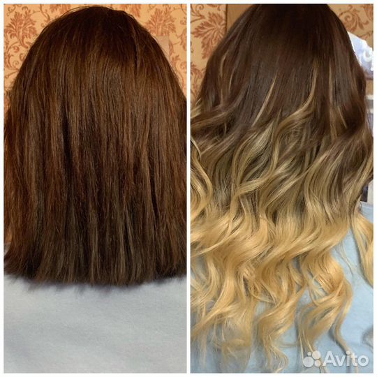 Наращивание волос на дому