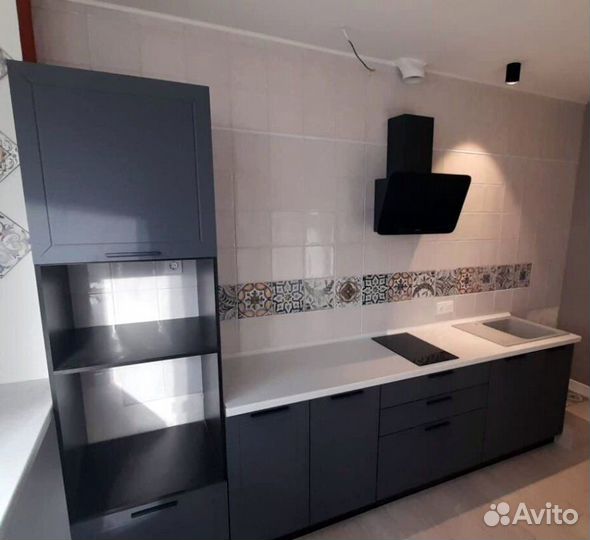 Кухня серая модульная новая