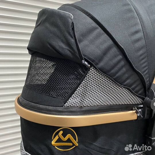 Легкая коляска трасфоремер 2в1 luxmom V9 (Черная)