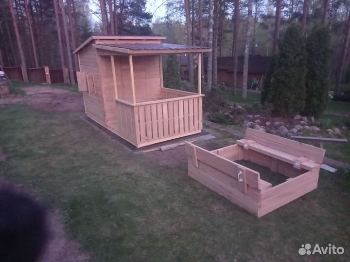 Детский деревянный домик для дачи