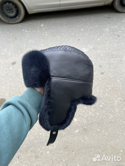 Ушанка норка питон