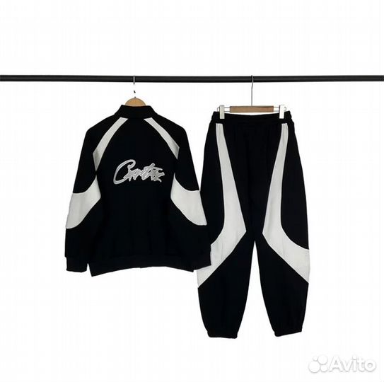 Костюм Corteiz SS24 Rules The World черно-белый