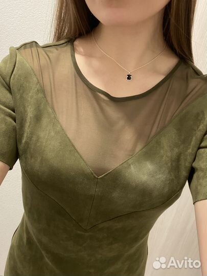 Платье lime под замшу