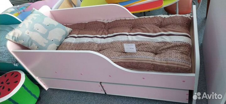 Кровать детская Санки с ящиками