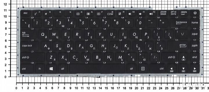 Клавиатура для ноутбука Asus X442 X442UA черная