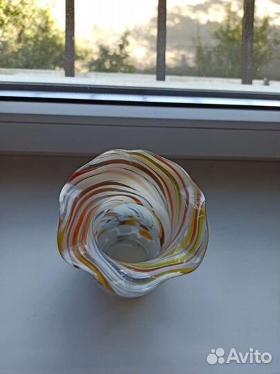 Ваза для цветов цветное стекло СССР