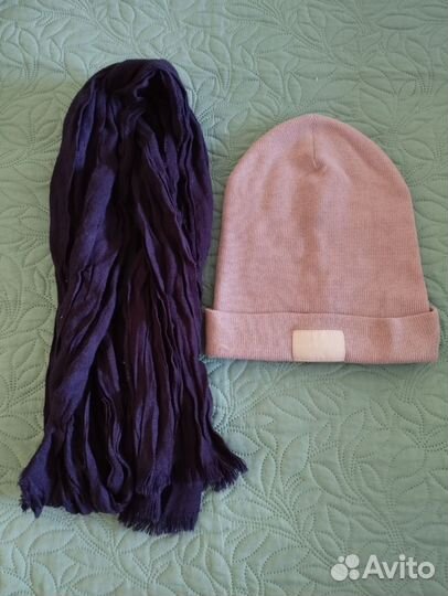 Женская шапка и шарф