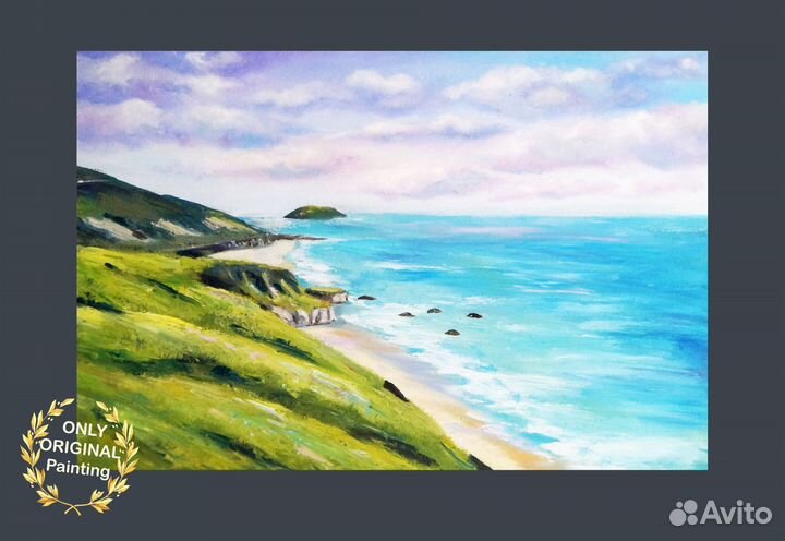 Картина маслом морской пейзаж