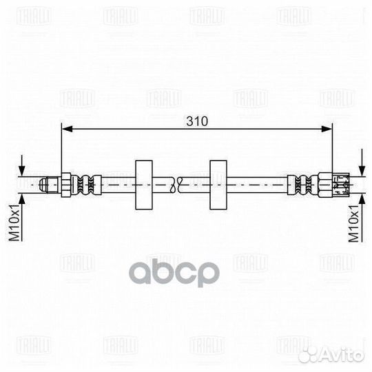 Шланг тормозной передний L340 мм BF 4505 Trialli