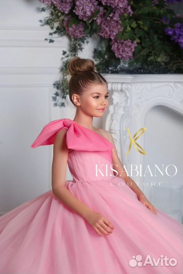 Платье на выпускной с бантом прокат