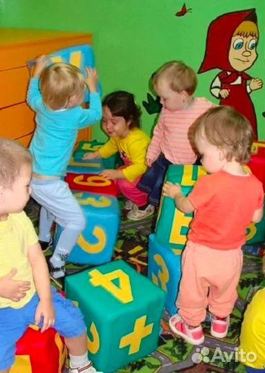 Набор мягких кубиков Числа 30х30 см 12 штук