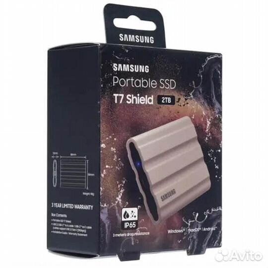 Внешний жёсткий диск (SSD) Samsung MU-PE2T0K/WW