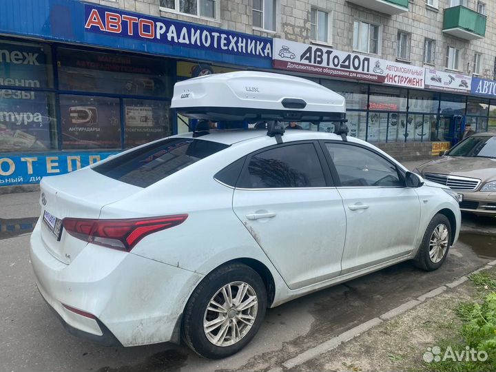 Багажник бокс на крышу Hyundai Solaris (2017)