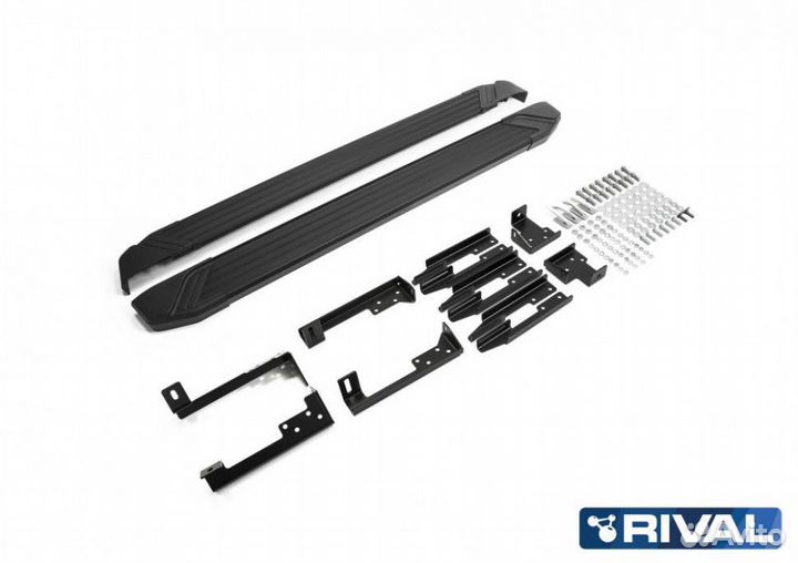 Пороги-подножки LADA Largus Cross 2014-2021 Black