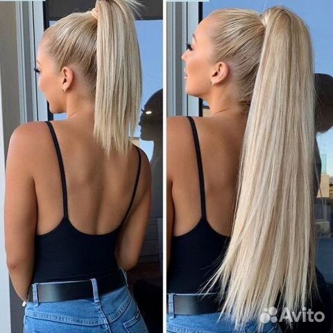 Накладной хвост/ хвост на резинке/ шиньон хвост