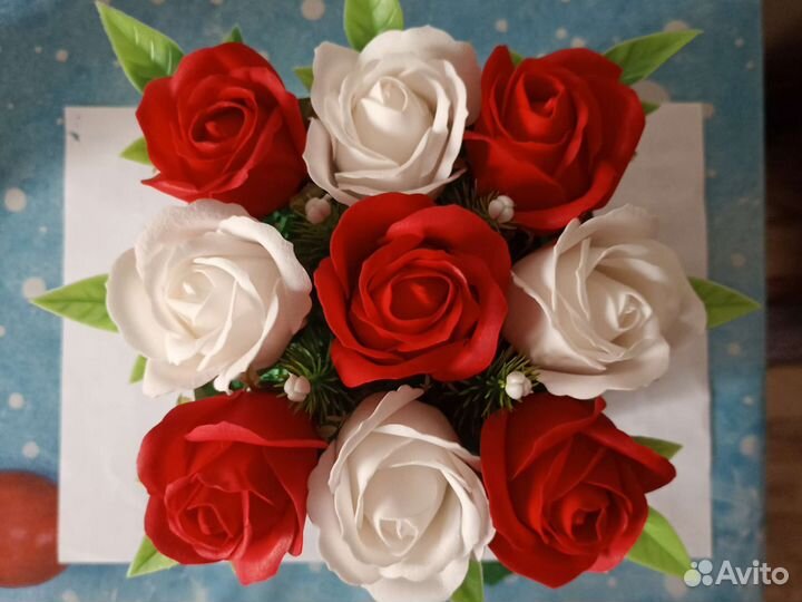 Букет из 9 мыльных роз