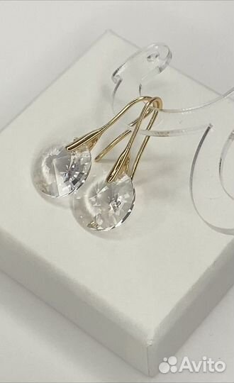 Серьги с кристаллами Preciosa