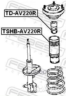 Отбойник заднего амортизатора TD-AV220R Febest