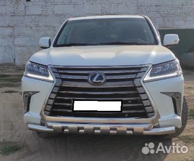 Защита бампера с зубьями Lexus LX 450 2016 -2022
