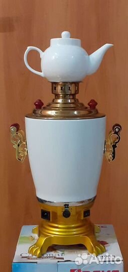 Самовар с заварочным чайником