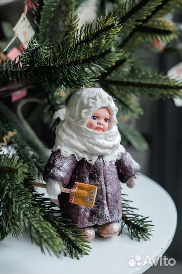 Ватные елочные игрушки