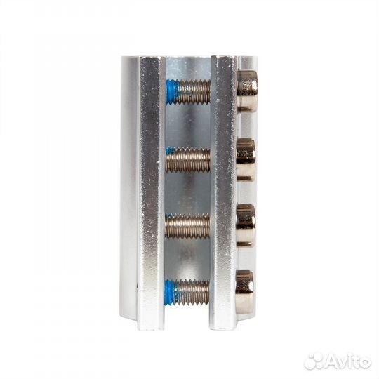 Зажим 28.6мм для самокатов, 4 болта, серебристый