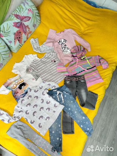 Детские вещи пакетом на девочку р.98,104,110
