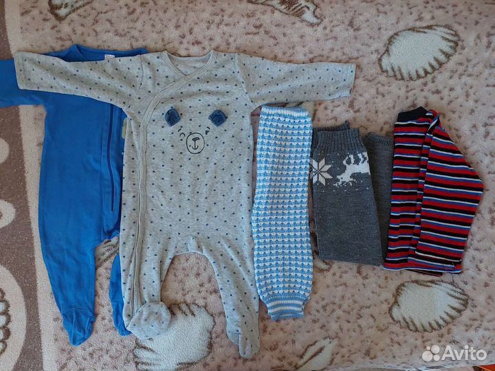 Вещи пакетом на мальчика с рождения до 2 лет