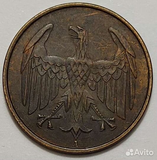 Монета 4 пфеннига 1932 года 