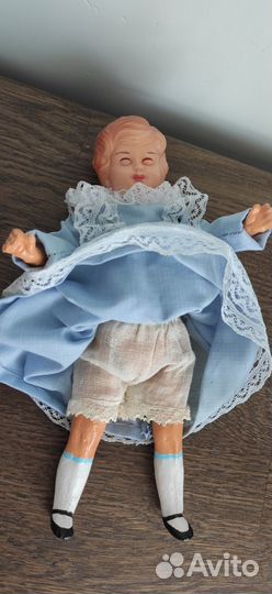 Антикварная целлулоидная куколка, рост 20 см