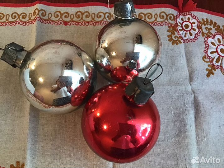 Елочные игрушки СССР и гирлянда