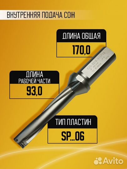 Корпусное сверло d18 C25-5D18-93SP06 под spmg06