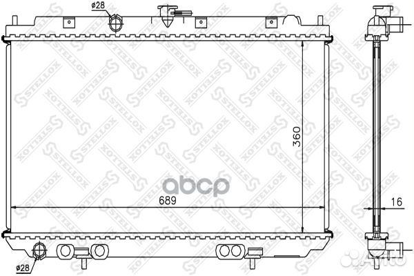 10-25167-SX радиатор системы охлаждения МКПП N