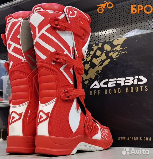 Мотоботы эндуро acerbis красные