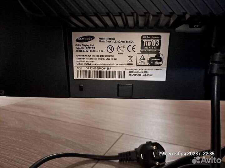 Монитор Samsung SyncMaster 225bw