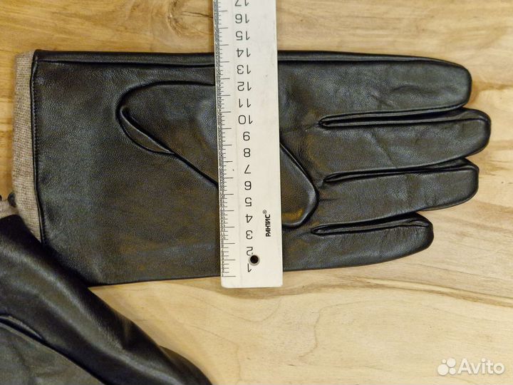 Мужские кожаные перчатки зимние новые, р.11