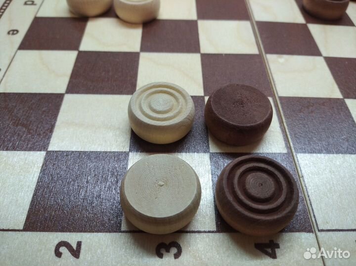 Шахматы + нарды + шашки + карты, 4в1. Новые