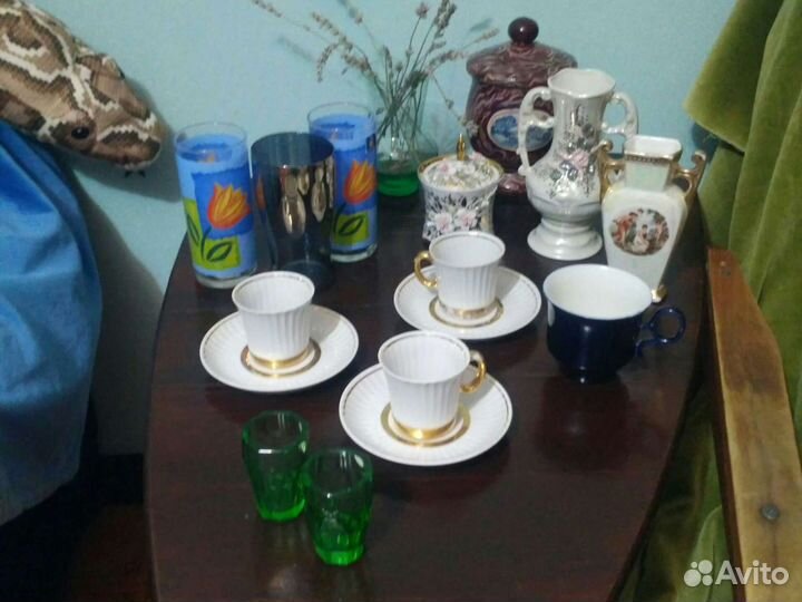 Посуда разная :кофейные пары из костяного фарфора