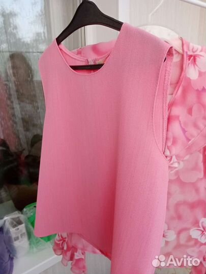 Нарядный брючный костюм тройка для девочки