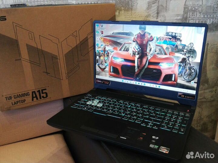 Игровой Asus TUF (144Hz/RTX3050/R7-16ядер/16GB/1TB