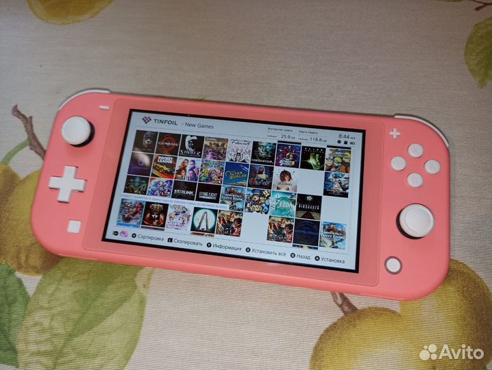 Nintendo switch lite прошитая чип 160gb