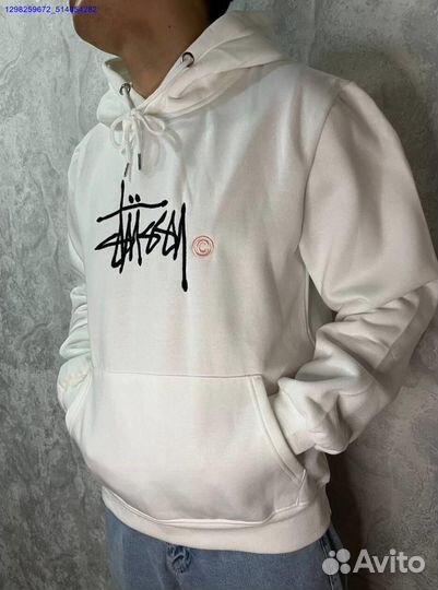 Худи Stussy чёрное, белое (Арт.62890)