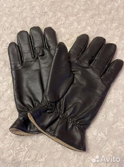 Мужские кожаные перчатки демисезонные