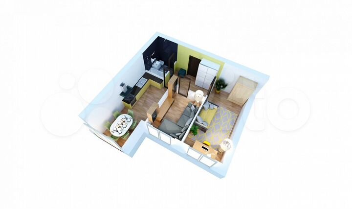 2-к. квартира, 55,6 м², 2/3 эт.