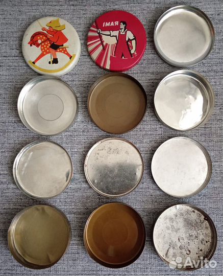 Жестяные коробочки/банки СССР (одним лотом)