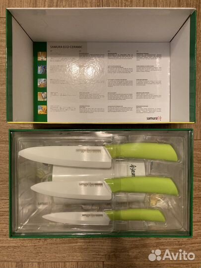 Набор ножей циркониевая керамика Samura Eco