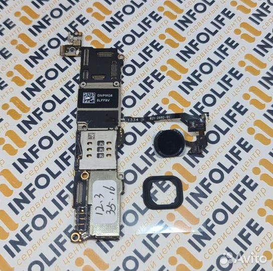 Системная плата iPhone 5S с Touch ID 16Gb Черный