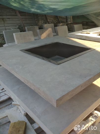 Очаг костровище из бетона